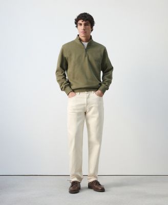 Men's Cotton Zip-Neck Sweatshirt