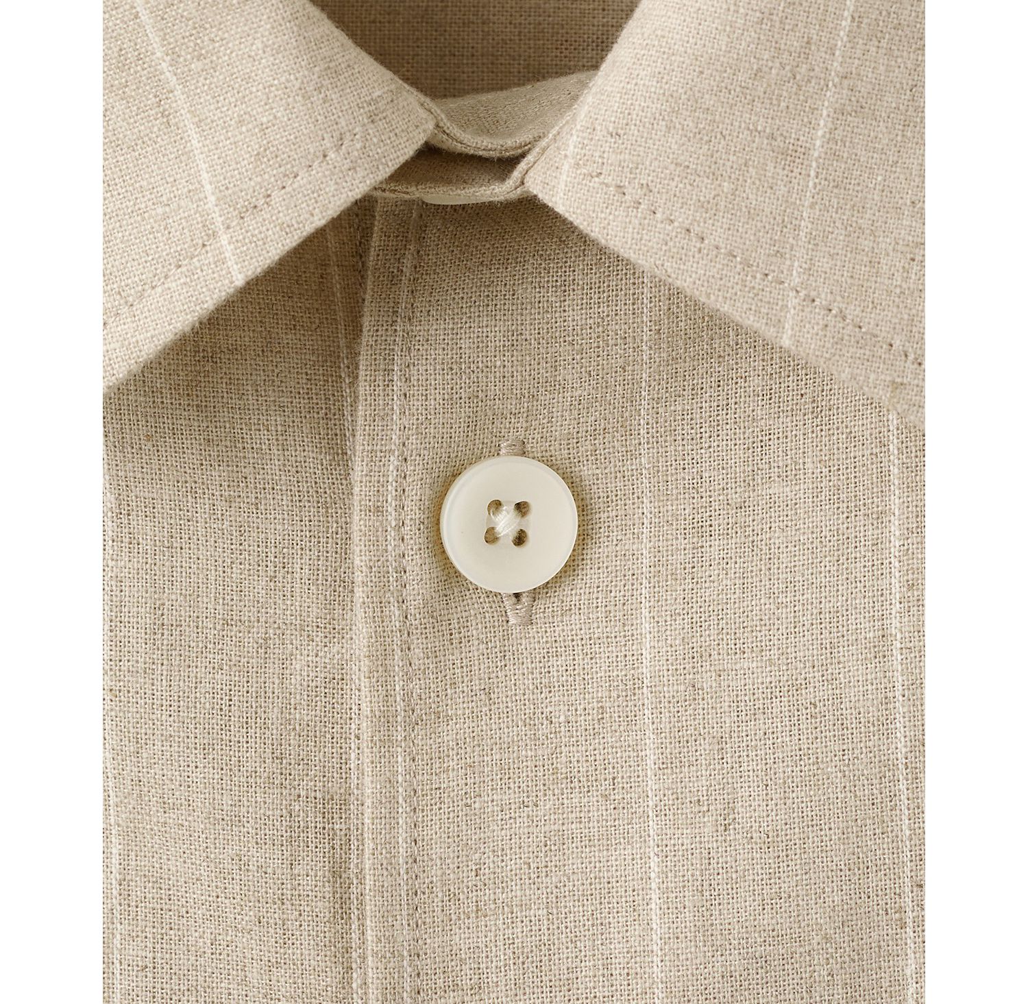Men's Linen and Cotton Blend Striped Shirt