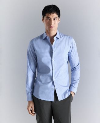 Men's Slim Fit Non-Iron Striped Shirt