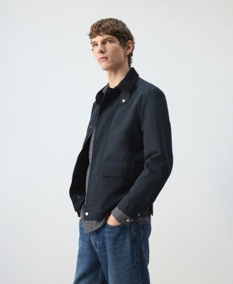 Men's Corduroy Collar Water-Repellent Jacket