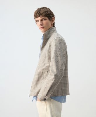 Men's Prince of Wales Check Zip-Up Jacket