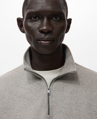 Men's Regular-Fit Zipper-Neck Sweatshirt