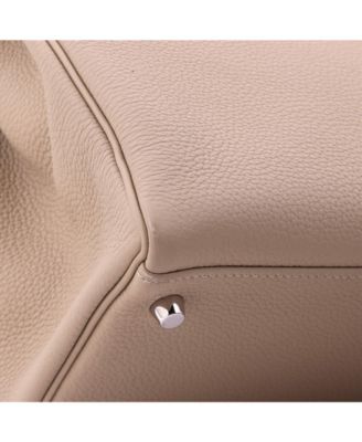 Kelly 32 Handbag Light Togo with Palladium Hardware