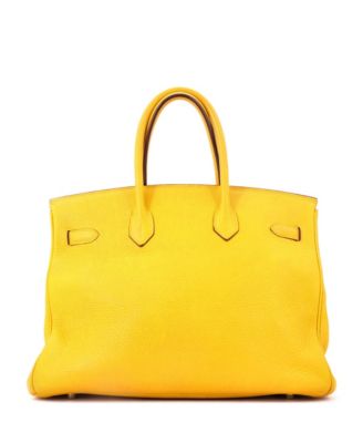 Birkin 35 Handbag Yellow Togo with Gold Hardware