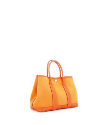 30 Garden Party Tote Toile and Leather