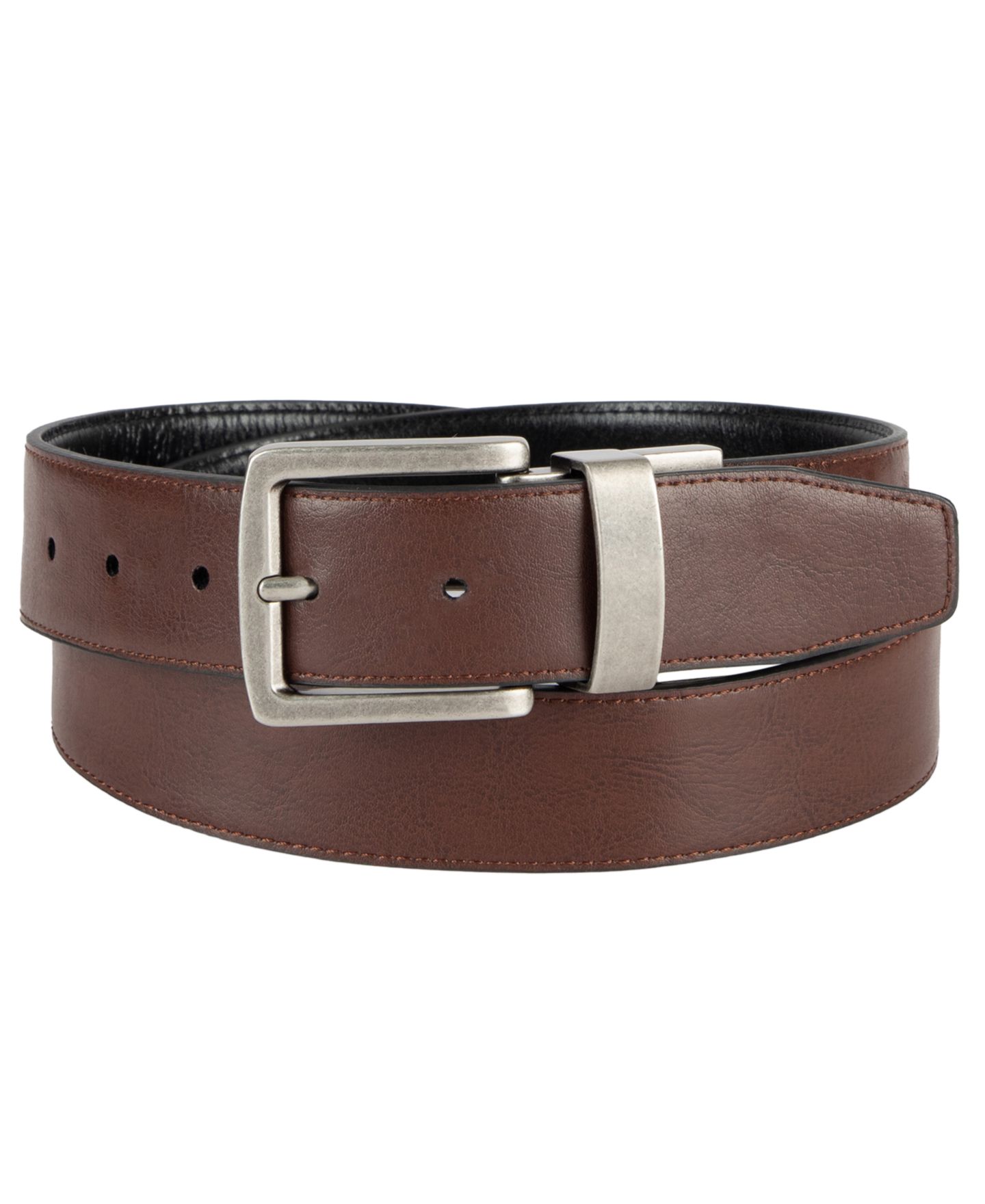 Мужской ремень Tommy Bahama Two-In-One Reversible Dress Belt, цвет: Чёрный / Коричневый — фото 2