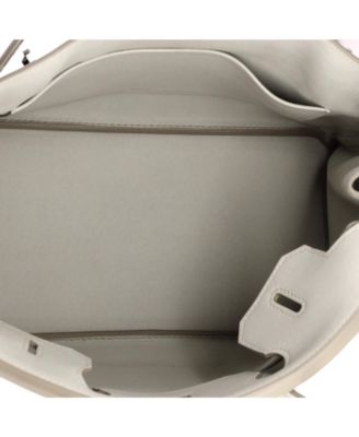 Birkin 30 Handbag Light Swift with Palladium Hardware