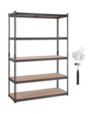Storage Shelving Unit, 5-Tier Adjustable Metal Storage Shelves, Heavy Duty Organizer Rack for Pantry, Basement, 18" D x 48" W x 72" H