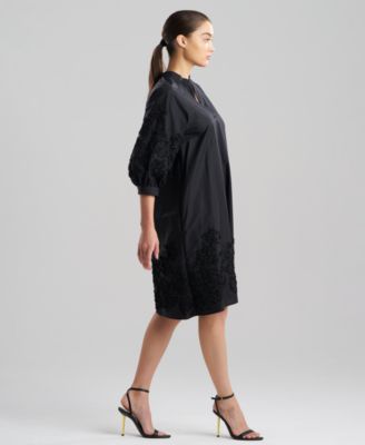 Women's Carnation Embroidery V-Neck Dress