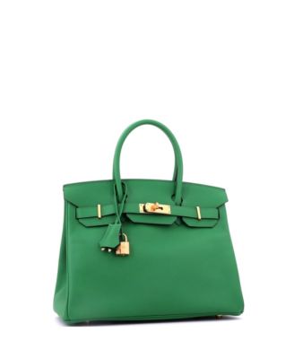Birkin 30 Handbag Green Epsom with Gold Hardware
