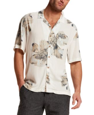 Men's Short-Sleeve Rayon Camp Shirt