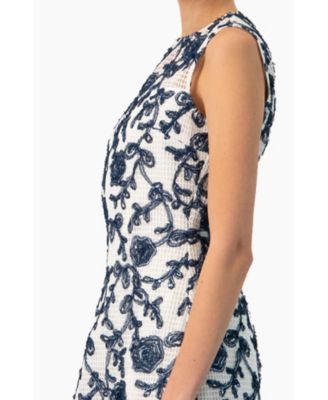 Women's Sleeveless Embroidered A-Line Dress