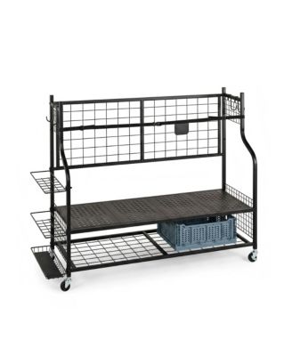 LTMATE 4 Golf Bag Storage Organizer, Extra Large Golf Storage Stand for Golf Bag Accessories, Golf Storage Rack for Garage, Golf Club, Basement