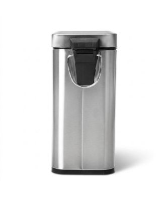 1.3 Gallon Slim Stainless Steel Trash Can with Step on Pedal and Soft Close Lid