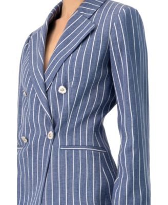 Women's Double-Breasted Striped Blazer
