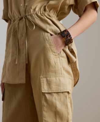 Women's High-Rise Wide-Leg Cargo Pants