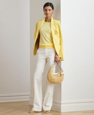 Women's Short-Sleeve Ribbed Sweater