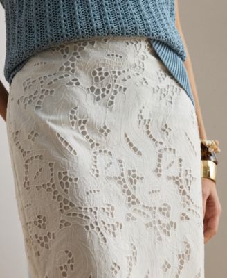 Women's Embroidered Midi Pencil Skirt