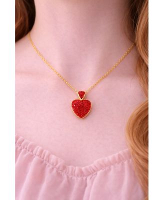 Girls 18K Gold Plated Hypoallergenic Heart Pendant Necklace