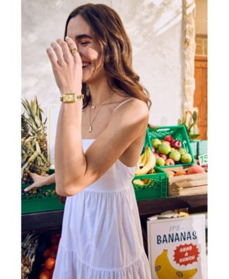 Women's Raquel Three-Hand Gold-Tone Stainless Steel Watch, 23mm