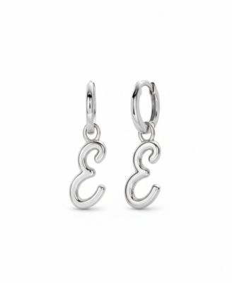 Oak & Luna Mini Signature Initial Huggie Earrings - Letter e