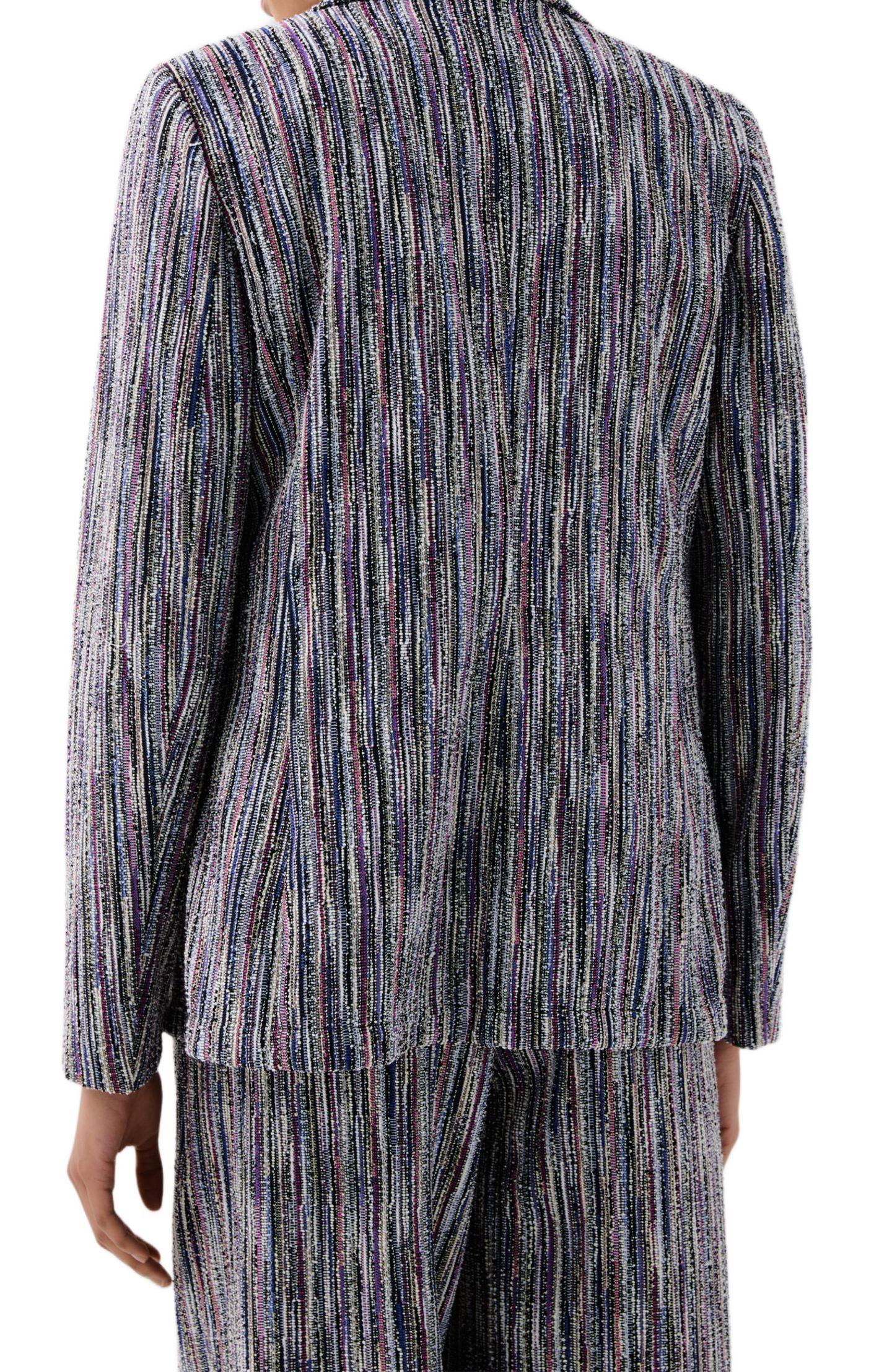 Женский пиджак Scalpers Knitty Rustic Blazer, цвет: Экрю синий — фото 3