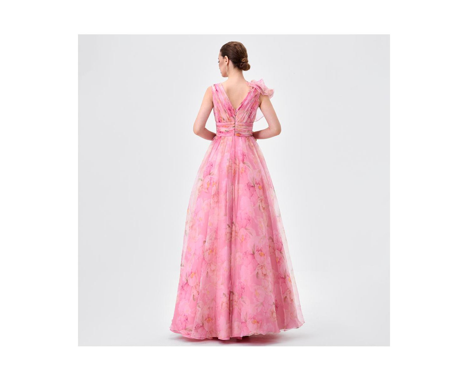 Women's Cressida Ruffle Shoulder Gown