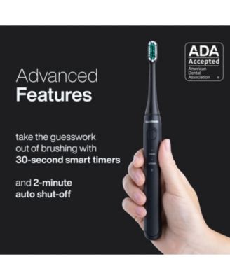 Icon Rechargeable Electric Toothbrush - ADA Accepted, Magnetic Holder, Slim Travel Case, 2 Brushing Modes, Smart Time