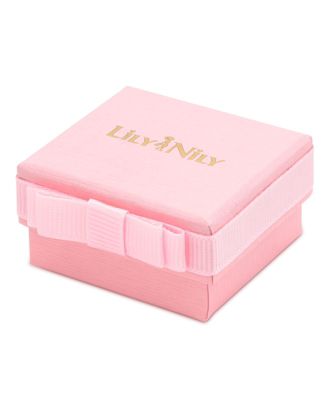 Girls White Enamel Heart Necklace in 14K