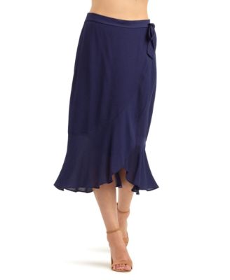 Women's Textured Tulip Ruffle A-Line Skirt