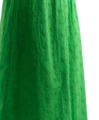 Women's Eyelet Pleated Pull-On Skirt