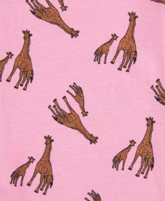 Toddler Girls Matching Doll Snug-Fit Cotton Long Sleeve All-Over Animal Print Pajamas