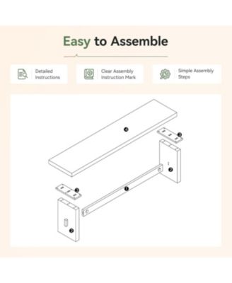 63" Long Solid Wood Entryway Bench