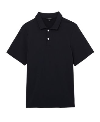 Men's Textured Half-Button Polo Shirt