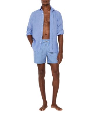 Men's Geometric-Print Swim Shorts