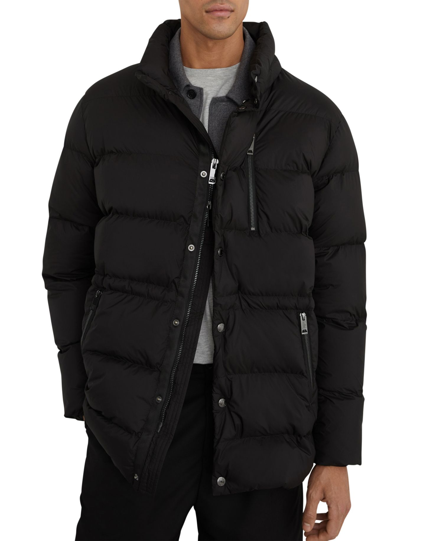 Men's Lebane Detachable-Hood Quilted Puffer Coat