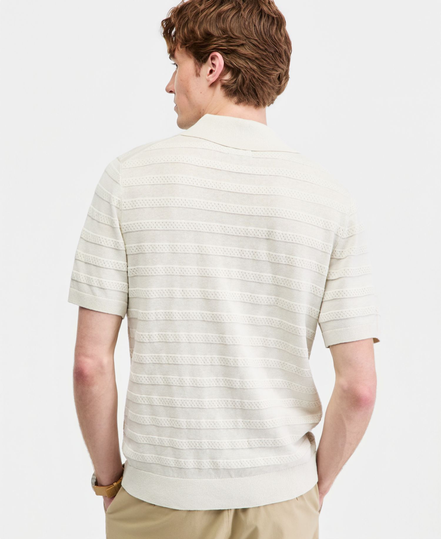 Men's Linen-Blend Polo Shirt