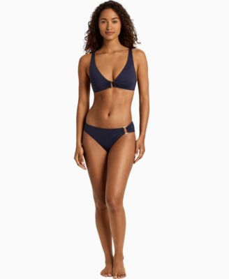 Women's Ring Over-The-Shoulder V-Neck Bikini Top