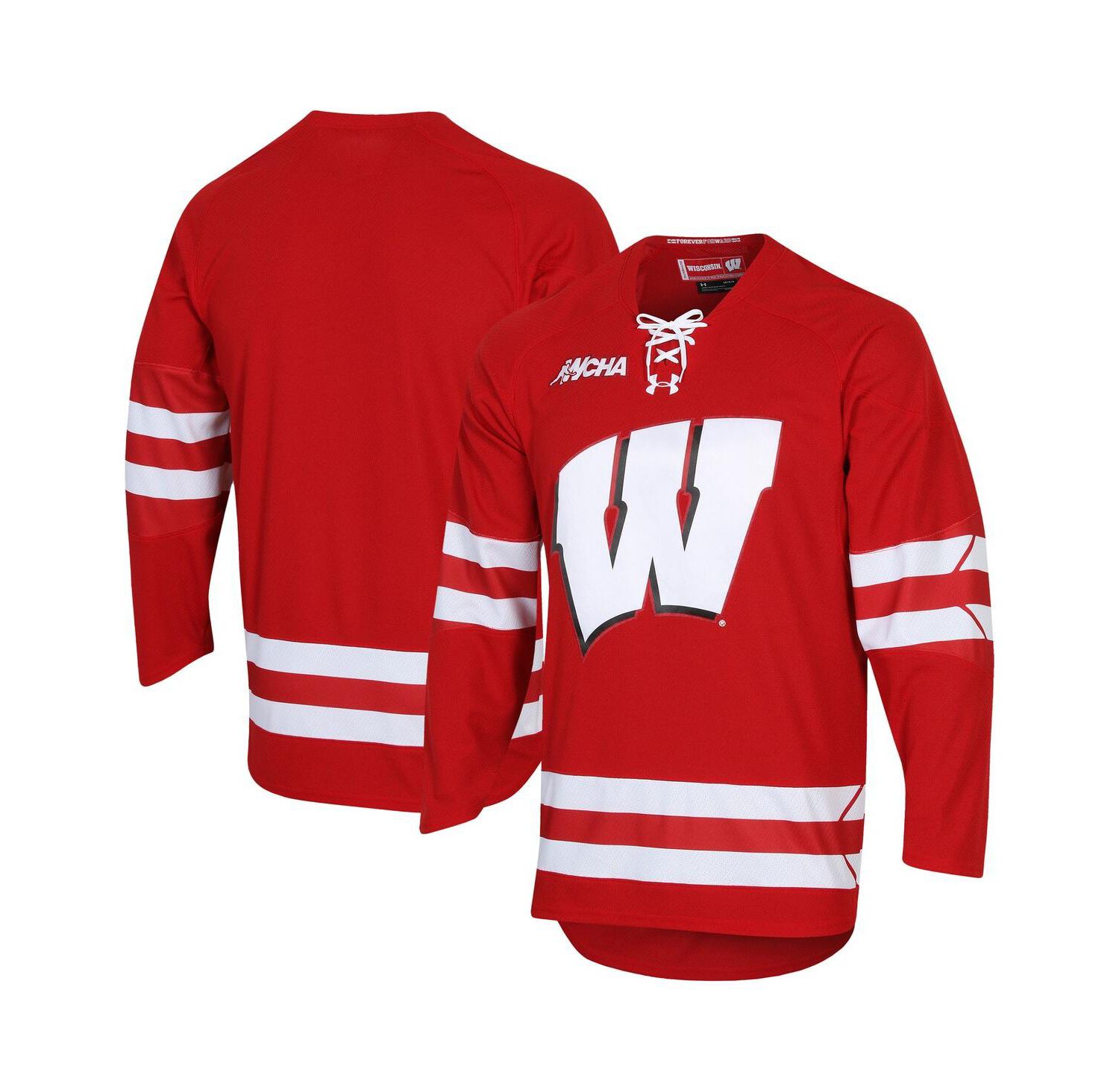 Men's Red Wisconsin Badgers Replica Hockey Jersey