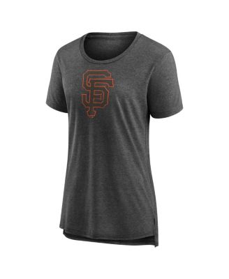 Women's Gray San Francisco Giants Weathered Logo Tri-Blend T-Shirt
