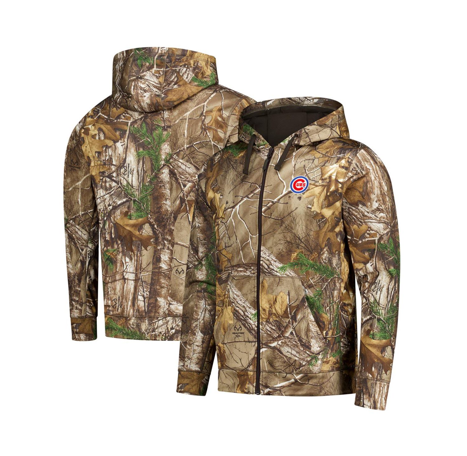 Men's Camo Chicago Cubs Trophy Realtree Full-Zip Hoodie