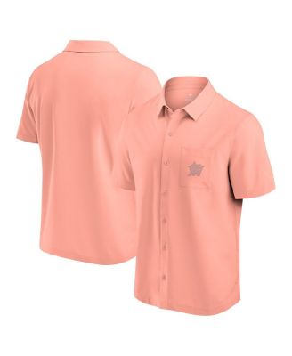 Men's Coral Miami Marlins Front Office Button-Up Shirt