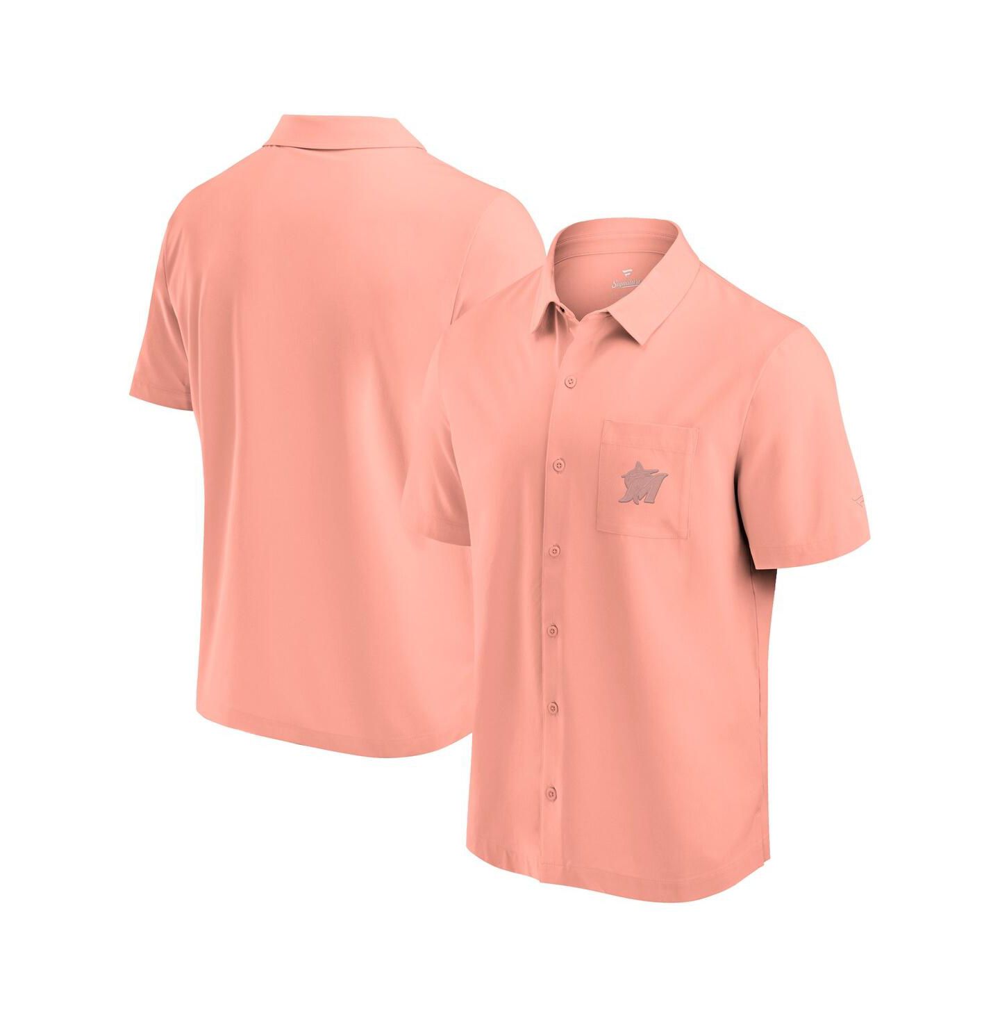 Мужская рубашка Fanatics Coral Miami Marlins Front Office Button-Up — фото 1