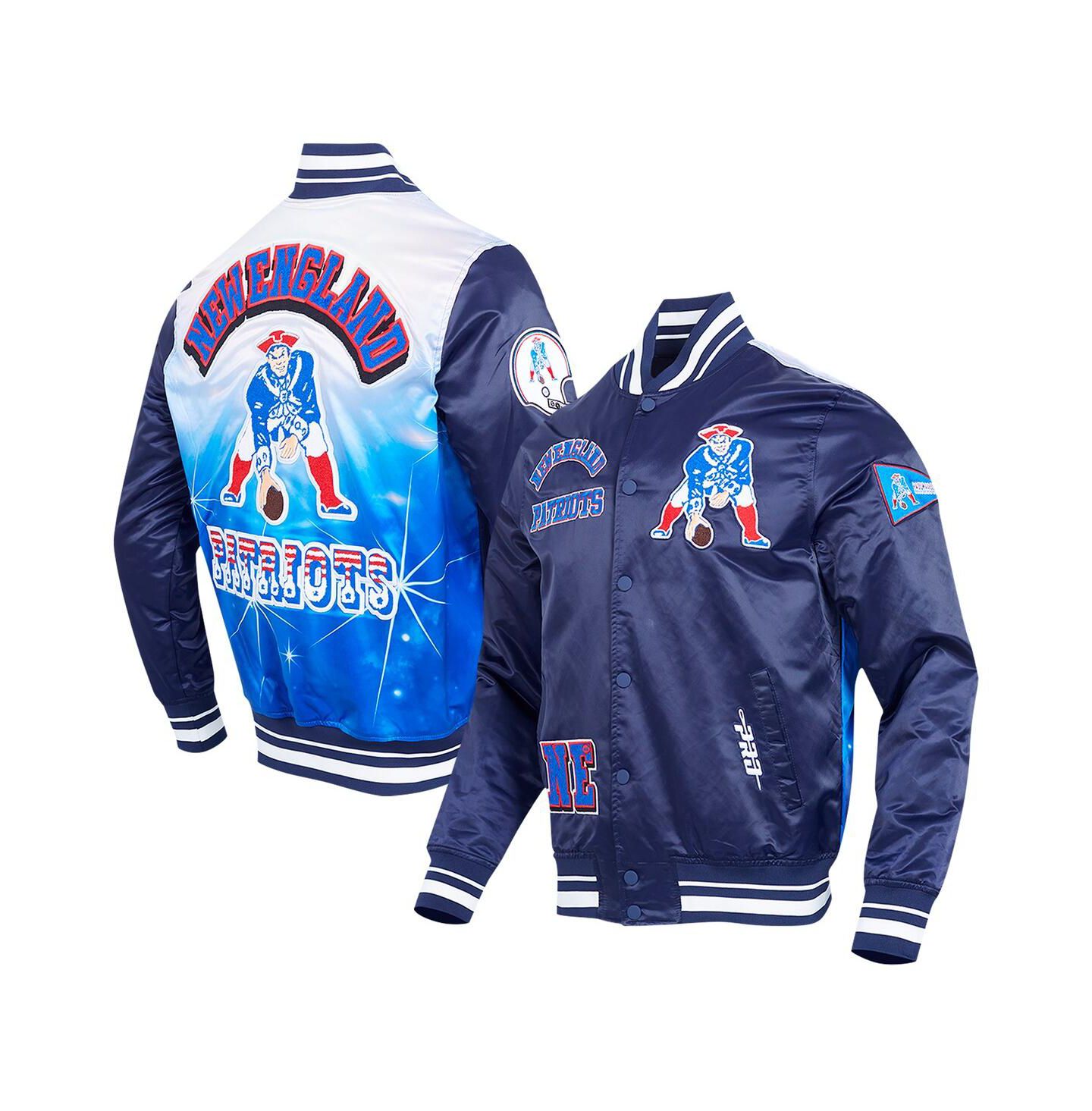 Мужская куртка Pro Standard Navy New England Patriots Sublimated Satin Full-Snap — фото 1