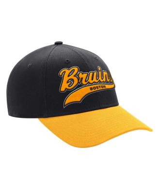 Men's Black/Gold Boston Bruins Two-Tone Tailsweep Mascot Adjustable Hat