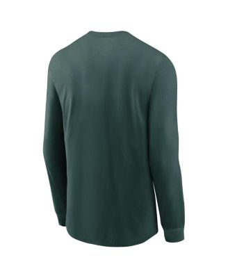 Men's Green Michigan State Spartans Basketball Icon Two-Hit Long Sleeve T-Shirt