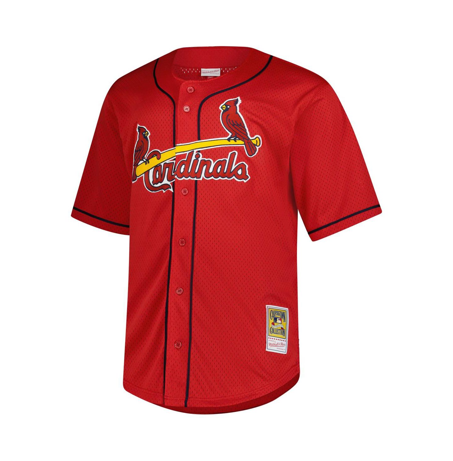 Мужской топ Mitchell & Ness Mark McGwire Red St. Louis Cardinals Big & Tall Cooperstown Mesh Batting Practice Jersey — фото 2