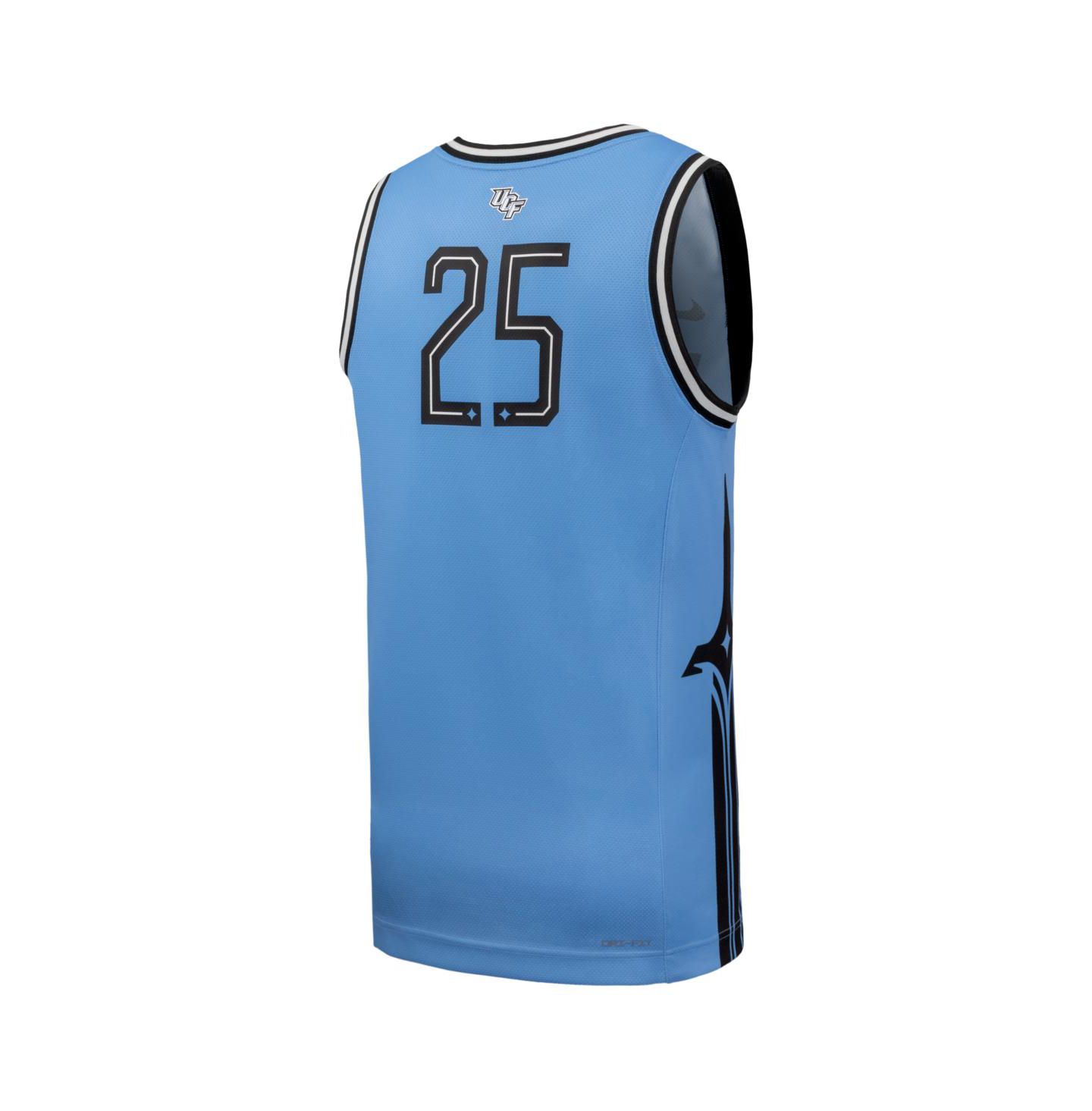 Мужской топ Nike Light Blue UCF Knights Space Game Replica Basketball Jersey — фото 3