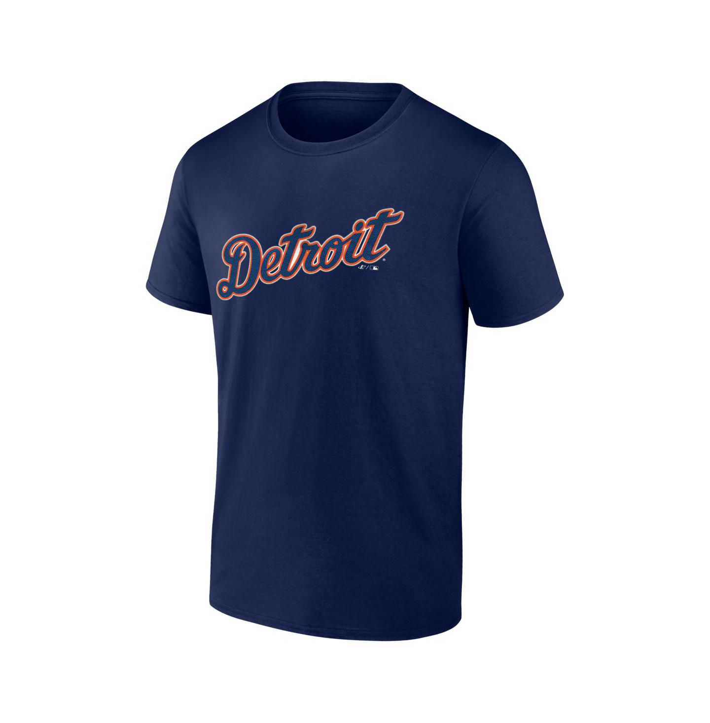 Мужская футболка Logo Athletic Navy Detroit Tigers Wordmark — фото 2