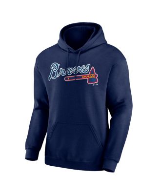 Men's Navy Atlanta Braves Wordmark Hoodie